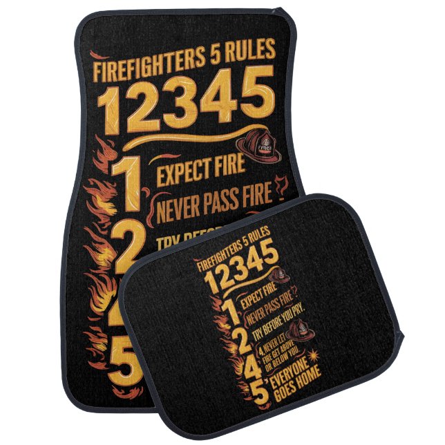 The Bold Firefighters Code Car Floor Mat (Set)