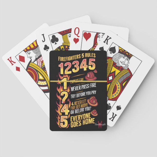 The Bold Firefighters Code Poker Cards (Back)