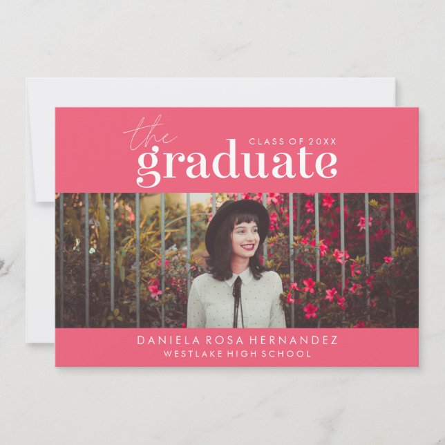 THE BOLD GRADUATE | PHOTO GRADUATION INVITATION (Front)