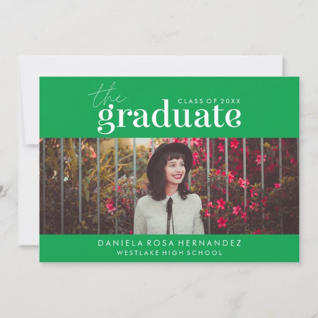 THE BOLD GRADUATE | PHOTO GRADUATION INVITATION (Front)