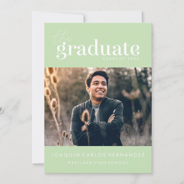 THE BOLD GRADUATE | PHOTO GRADUATION INVITATION (Front)