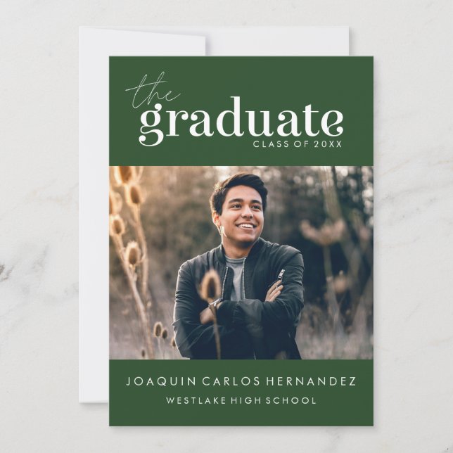 THE BOLD GRADUATE | PHOTO GRADUATION INVITATION (Front)