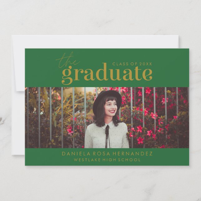 THE BOLD GRADUATE | PHOTO GRADUATION INVITATION (Front)