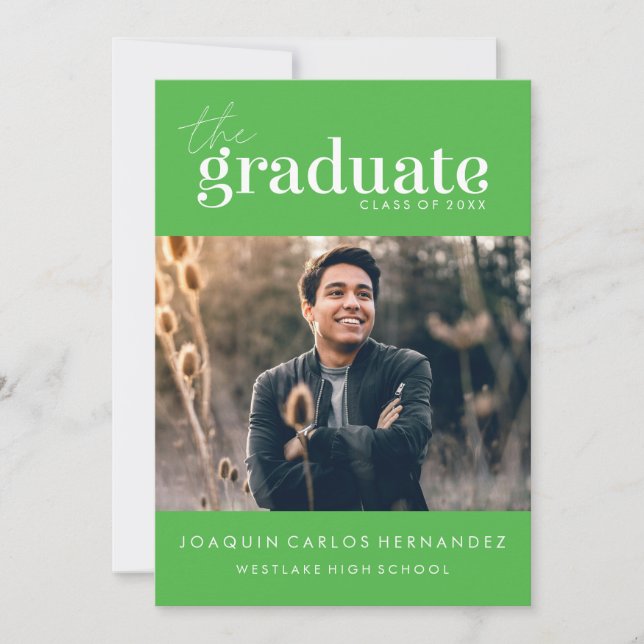 THE BOLD GRADUATE | PHOTO GRADUATION INVITATION (Front)