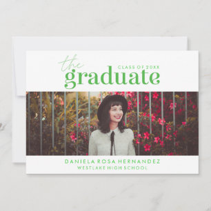 THE BOLD GRADUATE PHOTO GRADUATION INVITATION