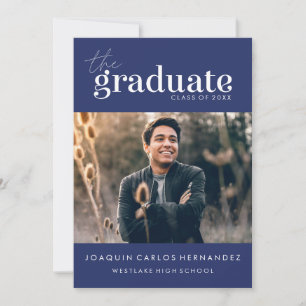 THE BOLD GRADUATE PHOTO GRADUATION INVITATION