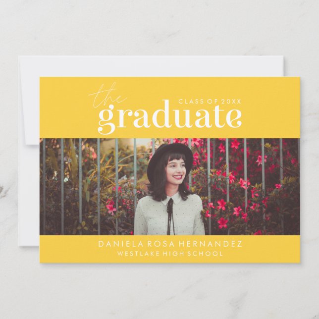 THE BOLD GRADUATE | PHOTO GRADUATION INVITATION (Front)