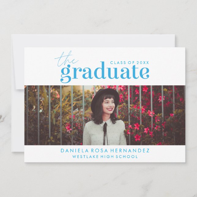 THE BOLD GRADUATE | PHOTO GRADUATION INVITATION (Front)