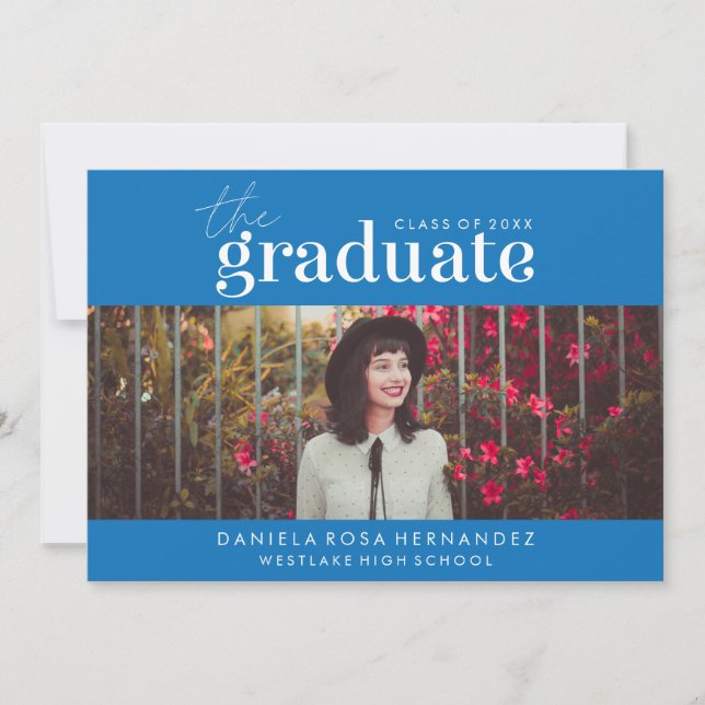 THE BOLD GRADUATE | PHOTO GRADUATION INVITATION (Front)