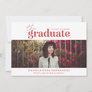 THE BOLD GRADUATE PHOTO GRADUATION INVITATION