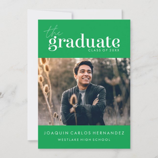 THE BOLD GRADUATE | PHOTO GRADUATION INVITATION (Front)