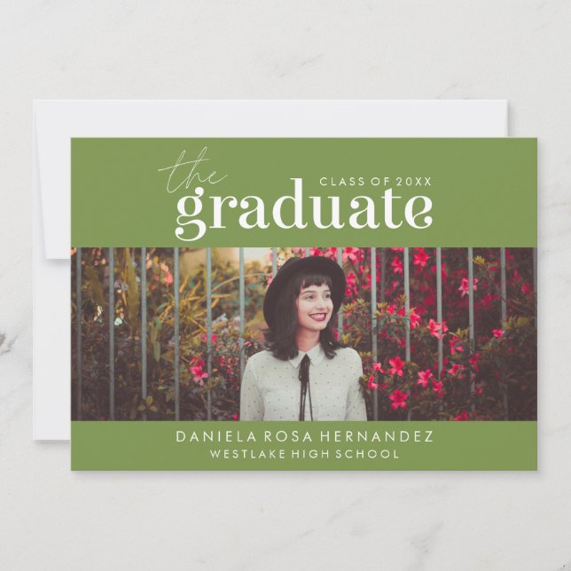 THE BOLD GRADUATE | PHOTO GRADUATION INVITATION (Front)