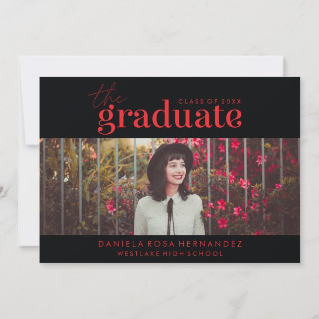 THE BOLD GRADUATE | PHOTO GRADUATION INVITATION (Front)