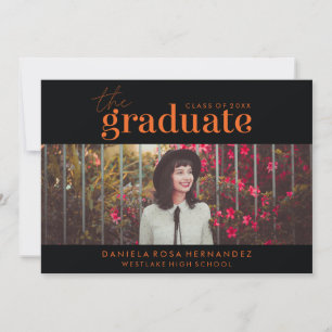 THE BOLD GRADUATE   PHOTO GRADUATION INVITATION