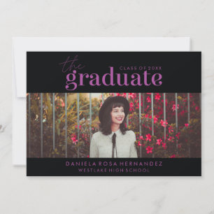 THE BOLD GRADUATE PHOTO GRADUATION INVITATION