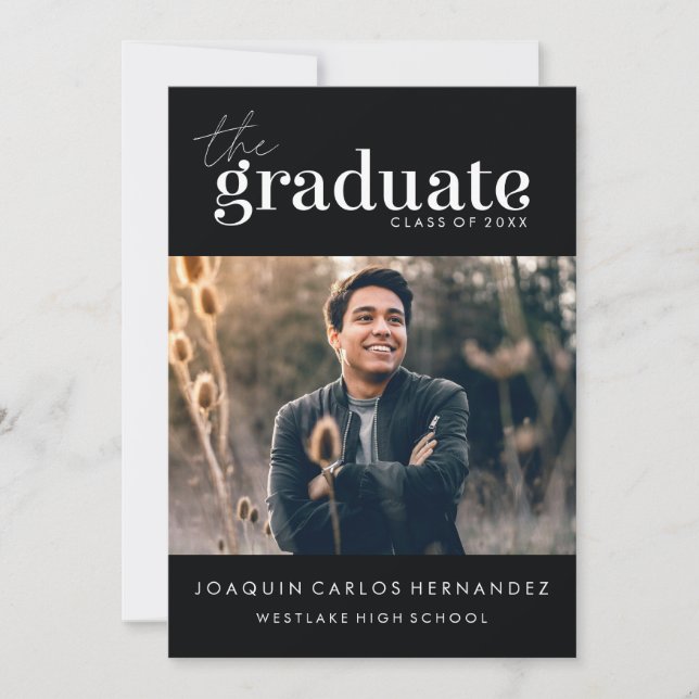 THE BOLD GRADUATE | PHOTO GRADUATION INVITATION (Front)