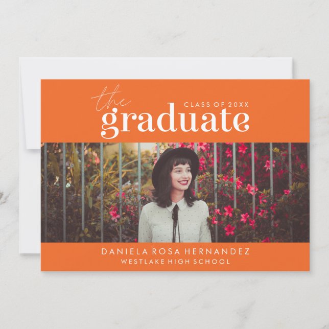 THE BOLD GRADUATE | PHOTO GRADUATION INVITATION (Front)