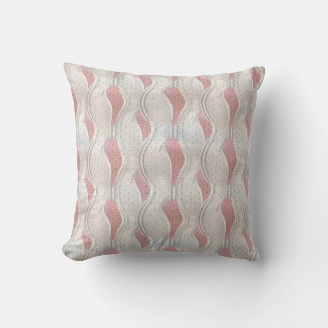 The Bold Metallic 3D Red Grey Texture Look Throw P Throw Pillow (Front)