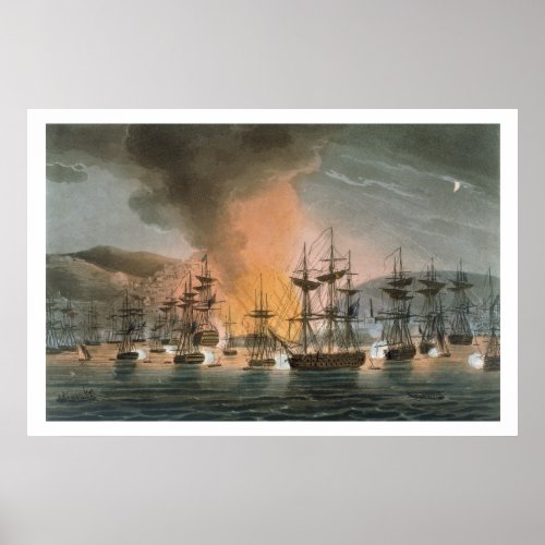 The Bombardment of Algiers 27th August 1816 from Poster
