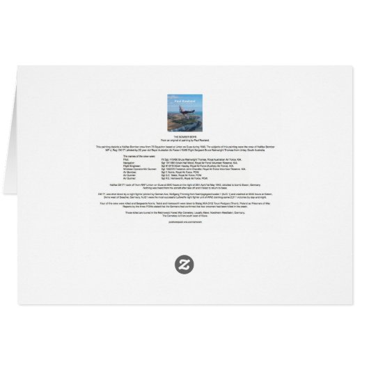 The Bomber Boys - Blank Cards (Back Horizontal)