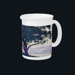 The Bonaventure Pine, Oil Painting, Paul Signac Beverage Pitcher<br><div class="desc">Oil on canvas, 1893, Paul Signac neo-impressionist pointillist landscape painting depicting a dark rich bold green pine tree by the sea, in Saint-Tropez, France, in the Provence-Alpes-Côte d'Azur region The type of tree depicted is known as the Italian Stone Pine, Parasol Pine, Roman Pine, Stone Pine, Mediterranean Pine, and Umbrella...</div>