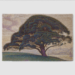 The Bonaventure Pine, Oil Painting, Paul Signac Fiber Doormat