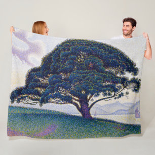 The Bonaventure Pine, Oil Painting, Paul Signac Fleece Blanket