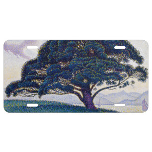The Bonaventure Pine, Oil Painting, Paul Signac License Plate