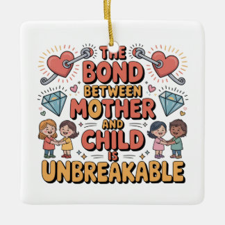 The Bond Between Mother And Child Is Unbreakable Ceramic Ornament