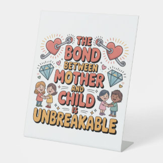 The Bond Between Mother And Child Is Unbreakable Pedestal Sign