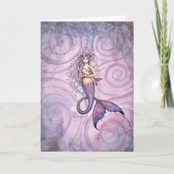 The Bond Mother And Baby Mermaids Card by robmolily at Zazzle