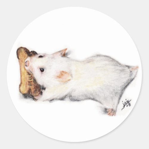 The Bone Thief Hamster Stickers