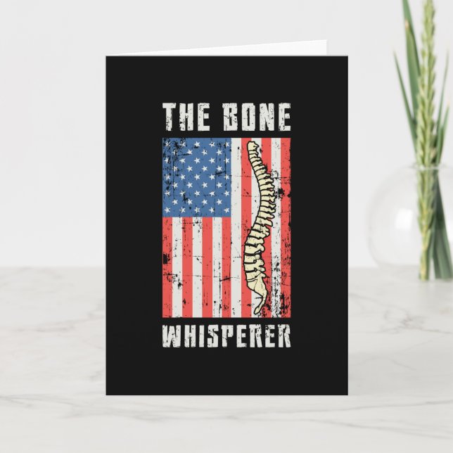 The Bone Whisperer Chiropractor Spine Chiropractic Card (Front)