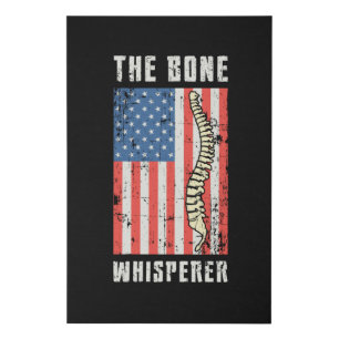 The Bone Whisperer Chiropractor Spine Chiropractic Faux Canvas Print