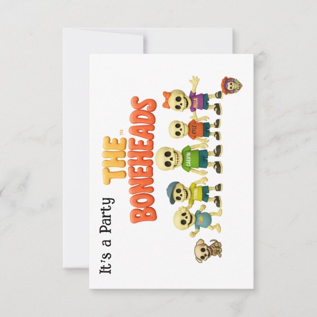 The Boneheads™ Party Invitation (Front)