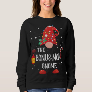 The Bonus Mom Gnome Matching Family Christmas Gnom Sweatshirt