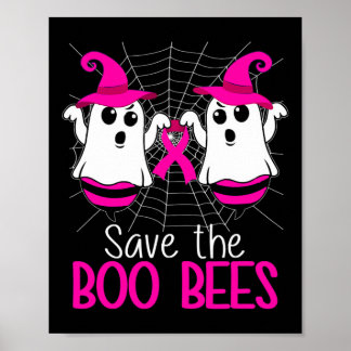 The Boo Bees Breast Cancer Awareness Halloween  Poster