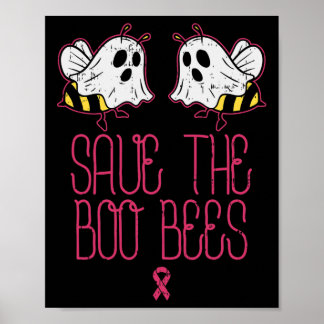 The Boo Bees Breast Cancer Halloween Women  Poster