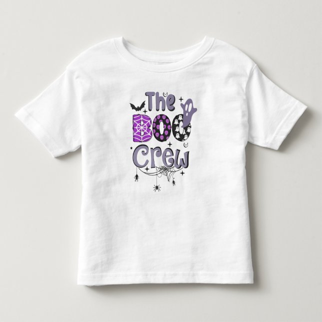 The Boo Crew Family Ghost Spider Halloween Black Toddler T-shirt (Front)