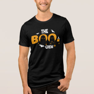 The boo Crew Funny Custom Family Spooky Halloween Tri-Blend Shirt