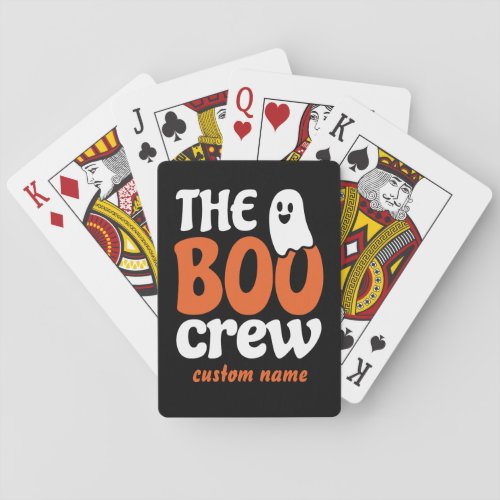 The Boo Crew Funny Personalized Halloween Poker Cards