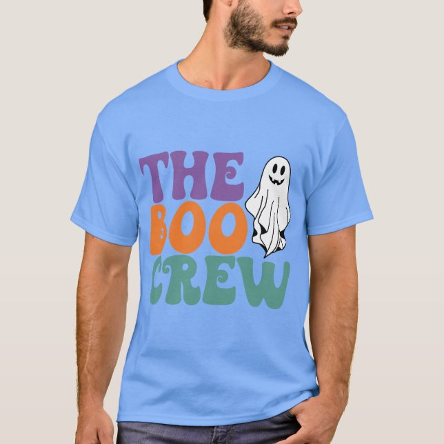 The Boo Crew - Ghost - Funny Halloween T-Shirt (Front)