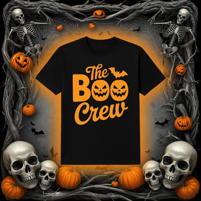 "The Boo Crew" Ghosts, Spider, and Bats Halloween T-Shirt (Creator Uploaded)