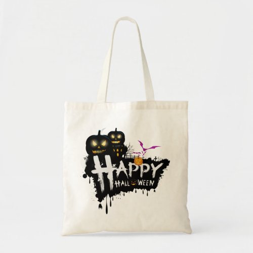 The Boo Crew Halloween Black Orange Family Name Tote Bag