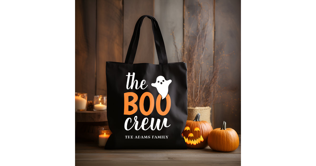 Halloween Retro Trick Or Treat Tote Bag Personalized