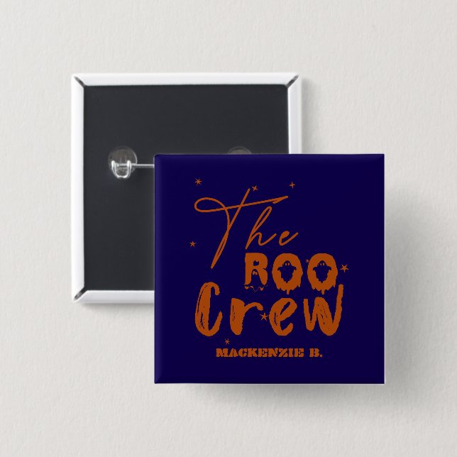 The Boo Crew Halloween Boo Button (Front & Back)