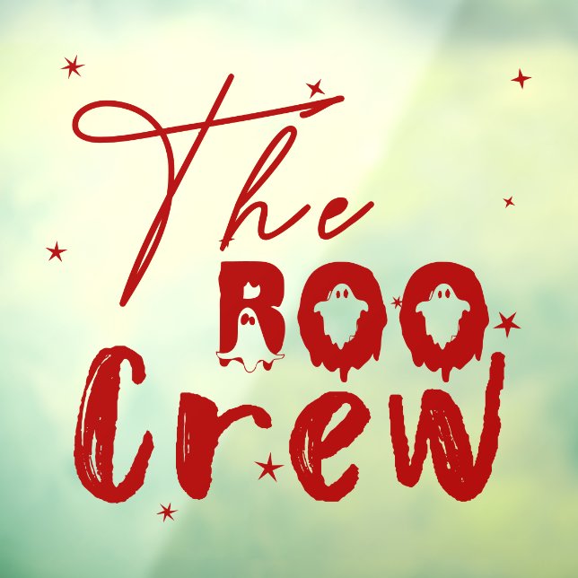 The Boo Crew Halloween Boo Window Cling (Sheet 3)