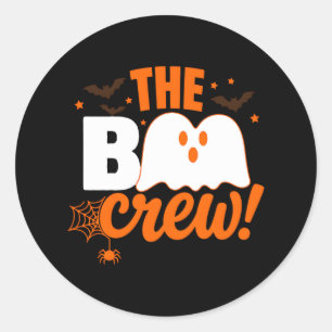 The Boo Crew Halloween Design Classic Round Sticker