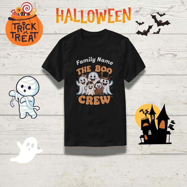 The Boo Crew Halloween Family Ghost  T-Shirt (Creator Uploaded)