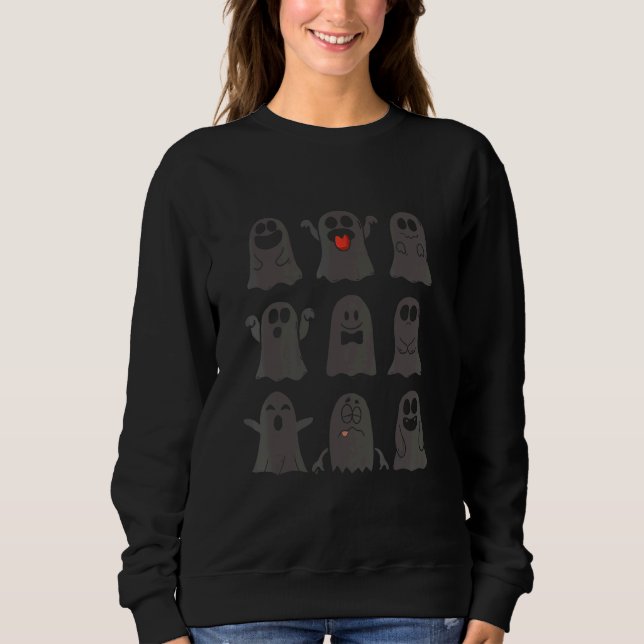 The Boo Crew Halloween Ghost Costume Sweatshirt (Front)
